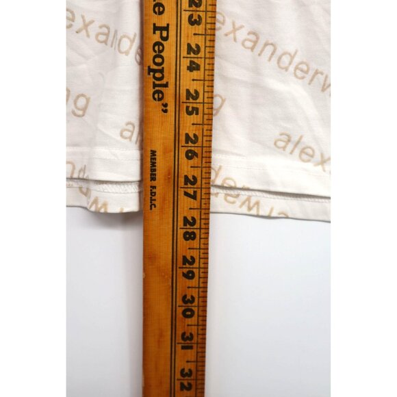 Alexander Wang Womens Logo Print Long Sleeve Shirt L - Picture 7 of 11